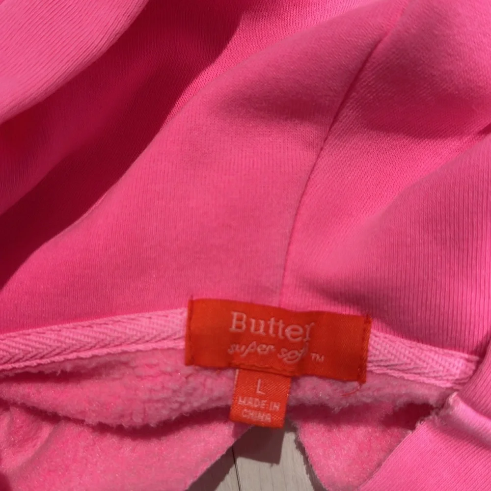 Worn once! Butter Pink Unicorn Rainbow hoodie  Hoodie / size L